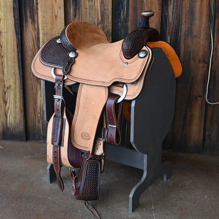 15" PATRICK SMITH TEAM ROPING SADDLE Saddles - New Patrick Smith
