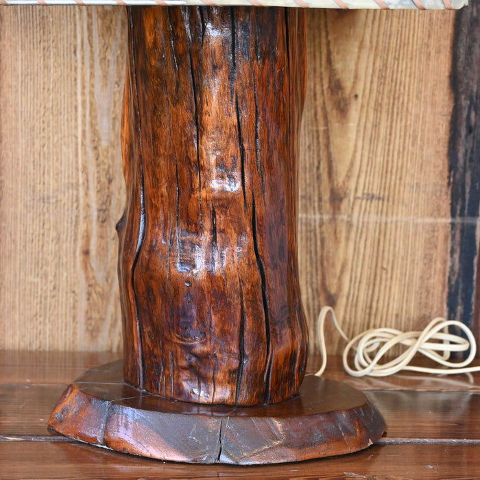 Vintage Wood Lamp w/ Bear Shade