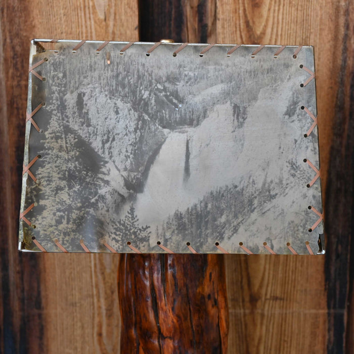 Vintage Wood Lamp w/ Bear Shade