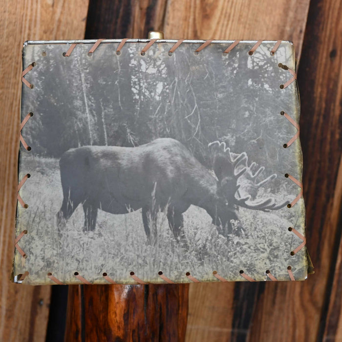 Vintage Wood Lamp w/ Bear Shade