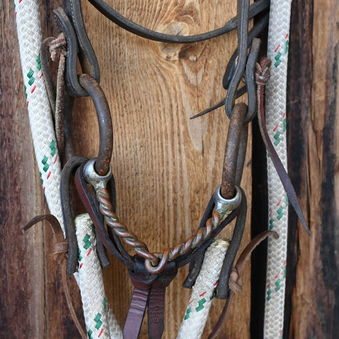 O-Ring Twisted Wire Copper Snaffle Bridle Rig w/Browband Headstall