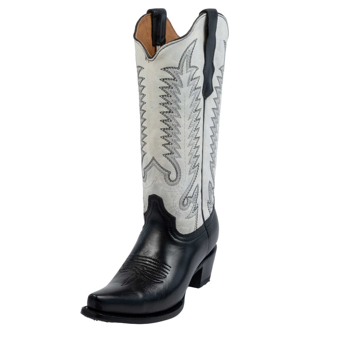 Corral Women's Black/White Embroidery Triad Western Boot WOMEN - Footwear - Boots - Western Boots Corral Boots