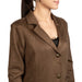 Cruel Denim Women's Brown Faux Suede Blazer WOMEN - Clothing - Sweaters & Cardigans Cruel Denim