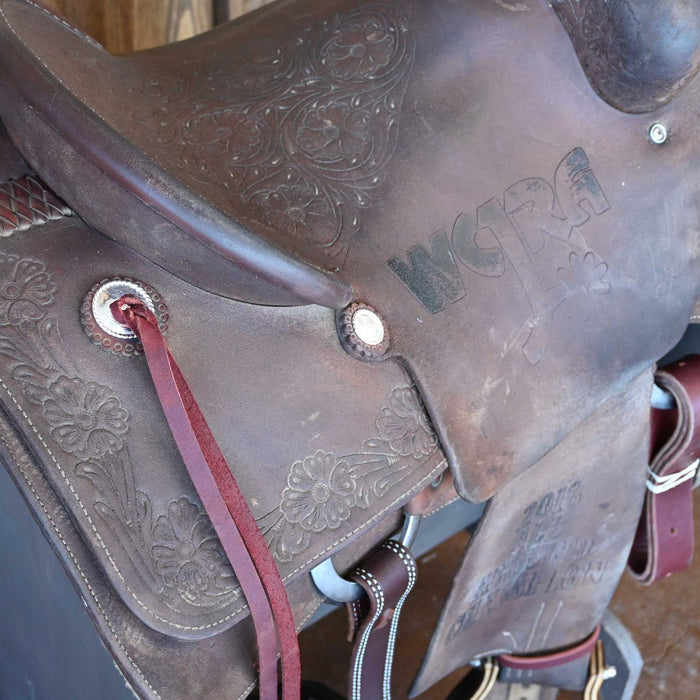 14.5" USED CACTUS TEAM ROPING TROPHY SADDLE