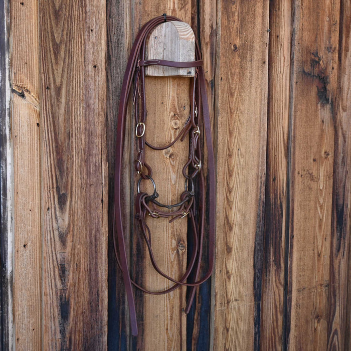 Cowboy Tack D-Ring Snaffle Bridle Rig w/Browband Headstall