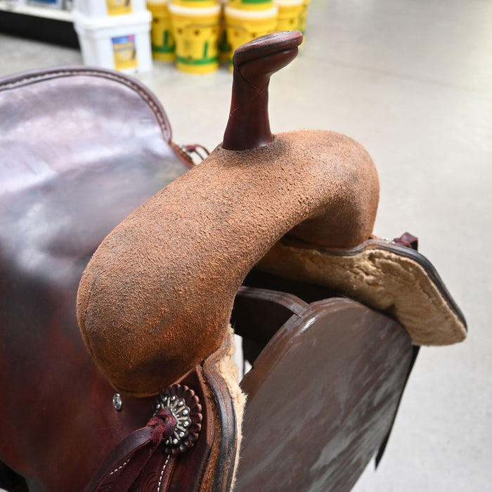 16.5" USED JEFF SMITH CUTTING SADDLE Saddles - Used Jeff Smith