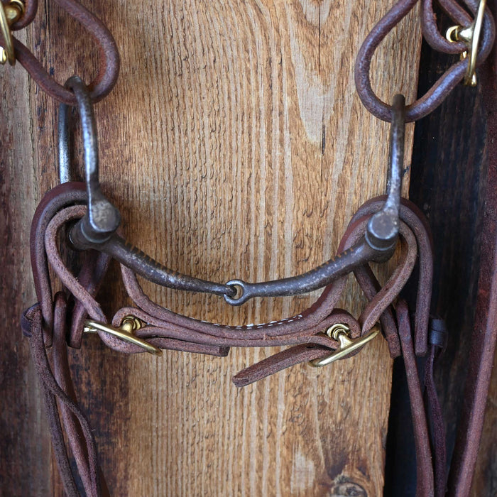 Cowboy Tack D-Ring Snaffle Bridle Rig w/Browband Headstall