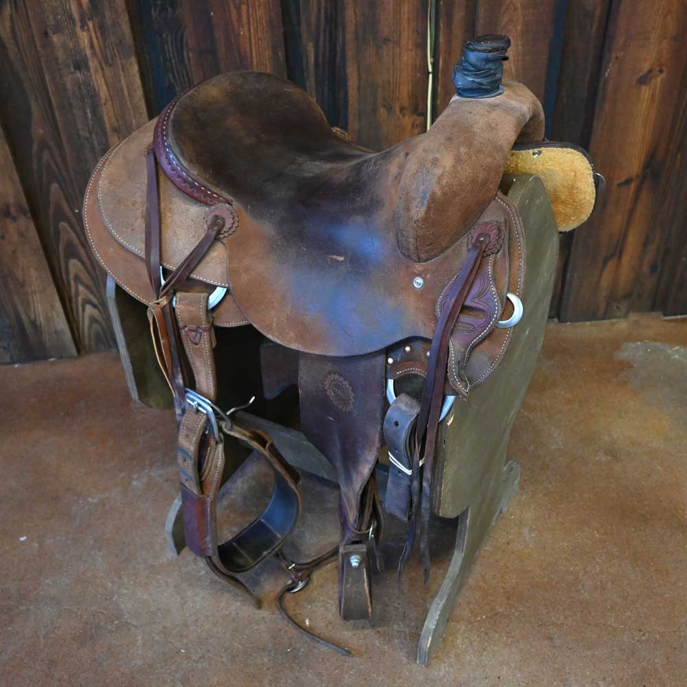 15.5" USED JEFF SMITH RANCH CUTTER SADDLE