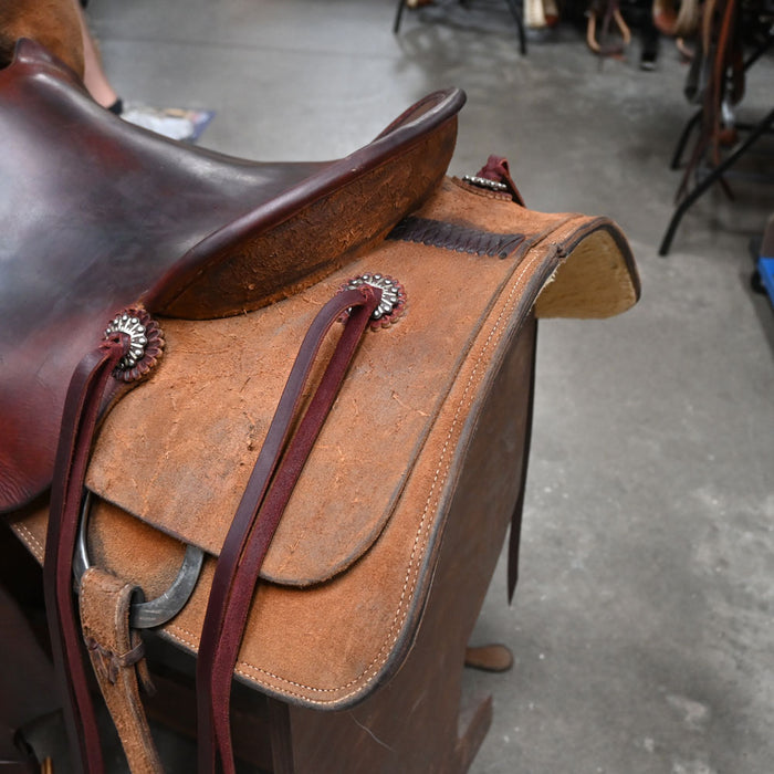 16.5" USED JEFF SMITH CUTTING SADDLE Saddles - Used Jeff Smith