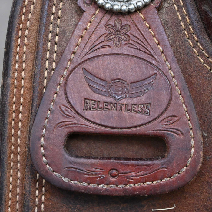 14" USED CACTUS RELENTLESS TEAM ROPING SADDLE