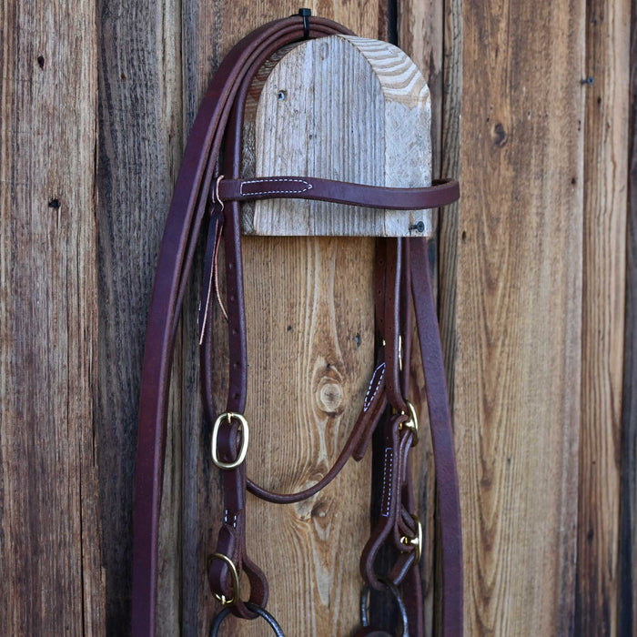 Cowboy Tack D-Ring Snaffle Bridle Rig w/Browband Headstall