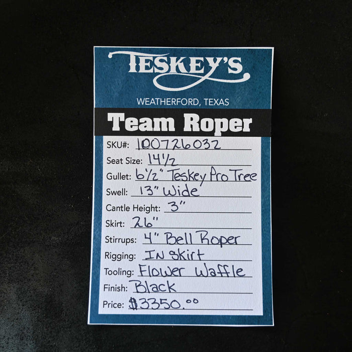 14.5" TESKEY'S TEAM ROPING SADDLE