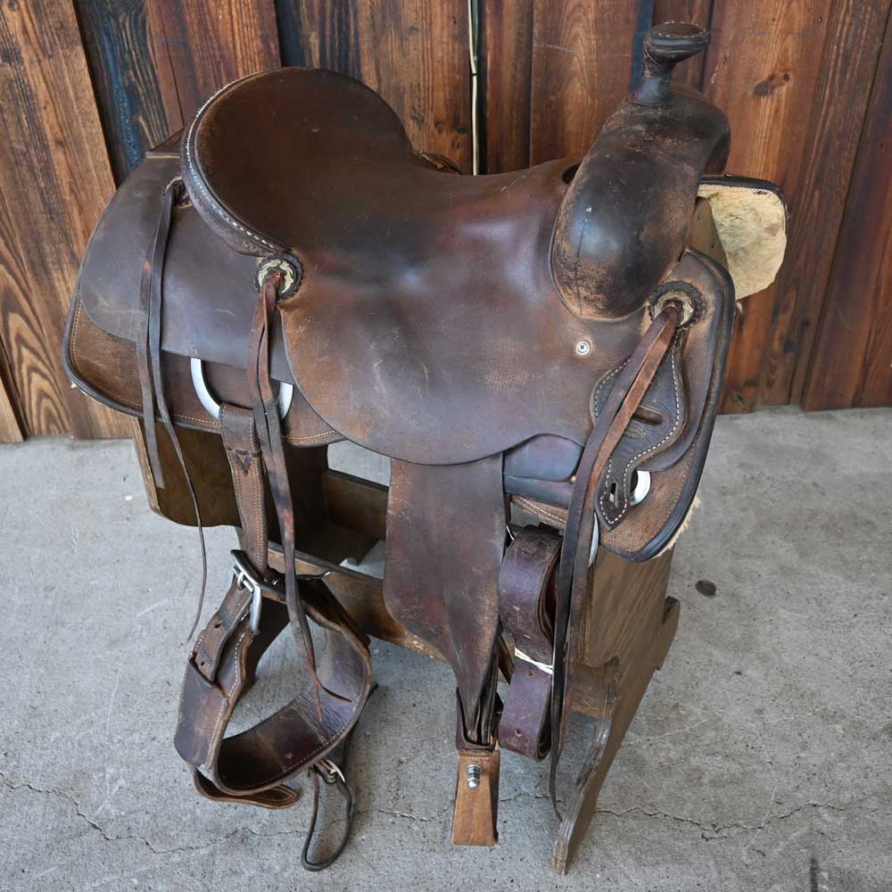 16" USED JEFF SMITH COW HORSE SADDLE Saddles Jeff Smith   