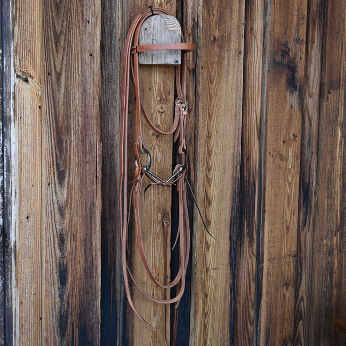 Jesse Hoover Locked O-RingTapered Snaffle Bridle Rig w/All New Leather