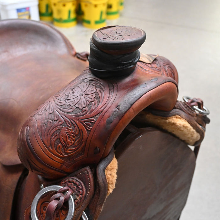 16" USED ROSS BULLINGER RANCH SADDLE Saddles - Used Ross Bullinger