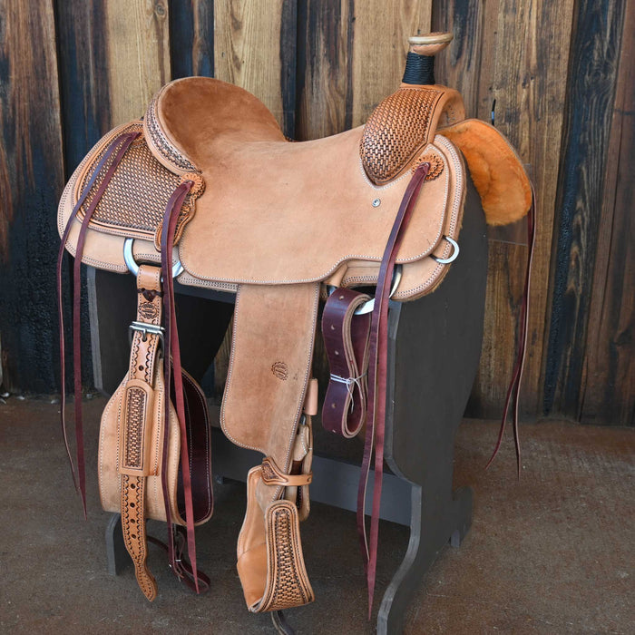 16" TESKEY'S TEAM ROPING SADDLE Saddles - New Teskey's Saddlery