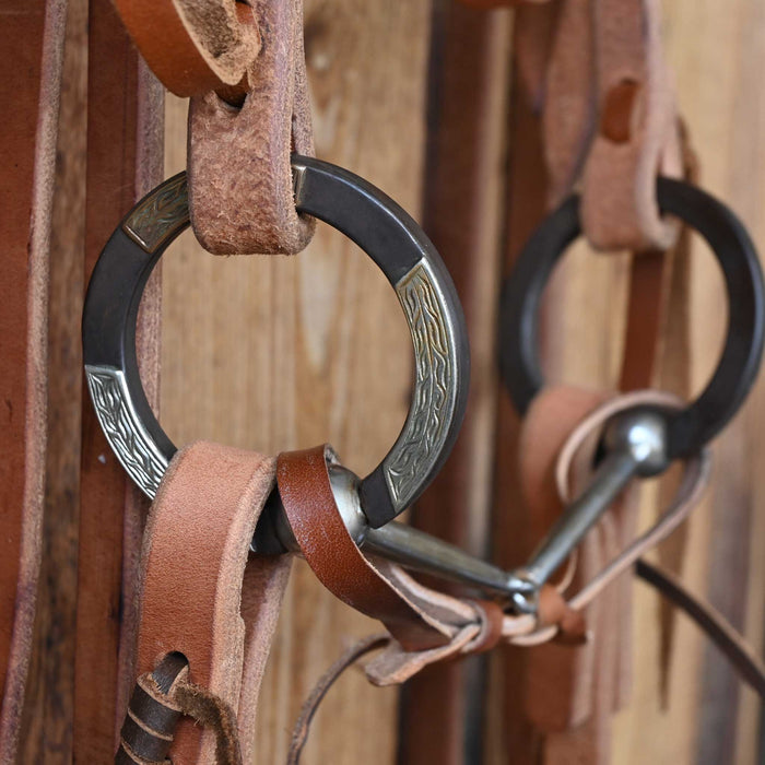 Jesse Hoover Locked O-RingTapered Snaffle Bridle Rig w/All New Leather