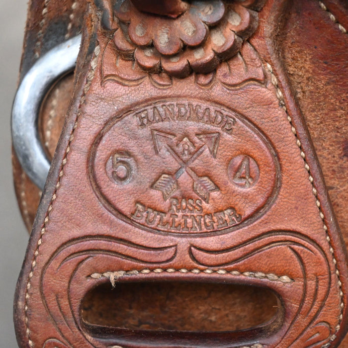 16" USED ROSS BULLINGER RANCH SADDLE Saddles - Used Ross Bullinger