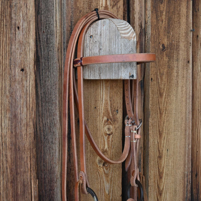 Jesse Hoover Locked O-RingTapered Snaffle Bridle Rig w/All New Leather