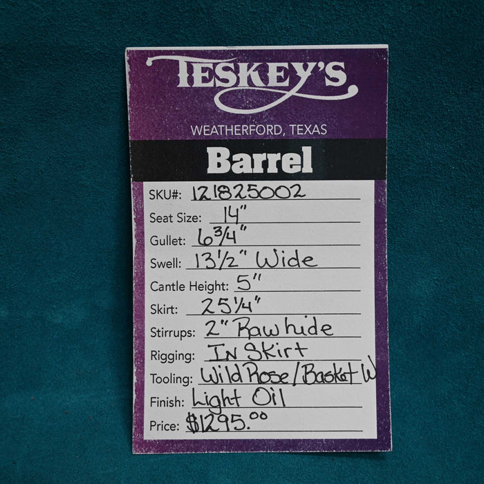 14" TESKEY'S BARREL SADDLE