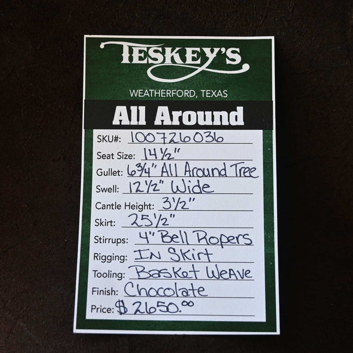 14.5" TESKEY'S ALL AROUND SADDLE