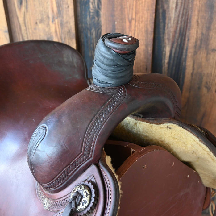 15.5" USED TRENT WARD RANCH CUTTING SADDLE