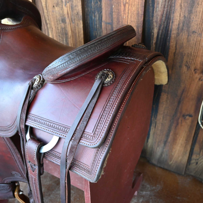 15.5" USED TRENT WARD RANCH CUTTING SADDLE