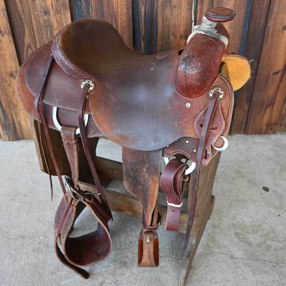 15.5" USED JEFF SMITH COWBOY SADDLE Saddles Jeff Smith   