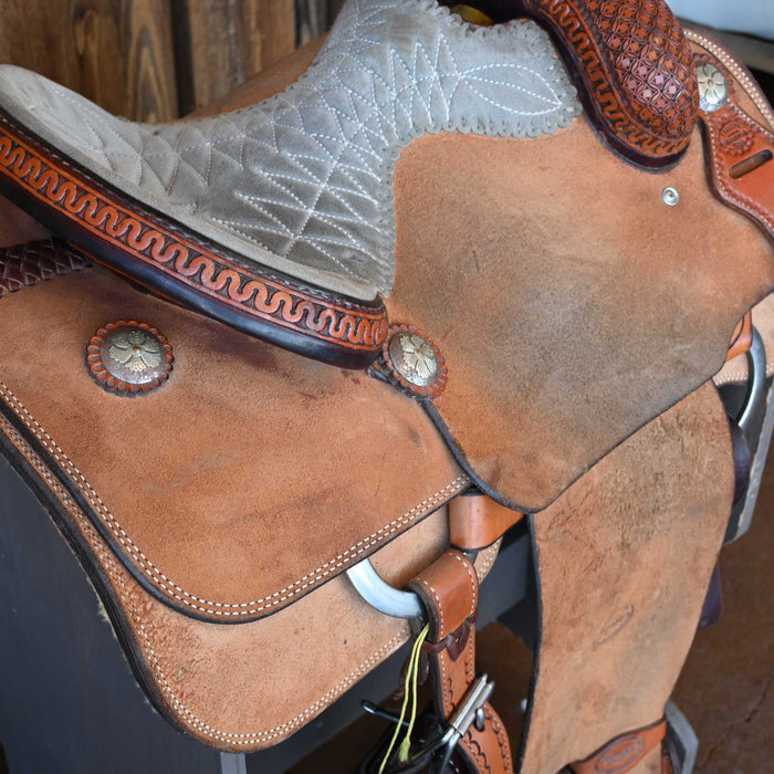 14.5" USED TESKEY'S CALF ROPING SADDLE