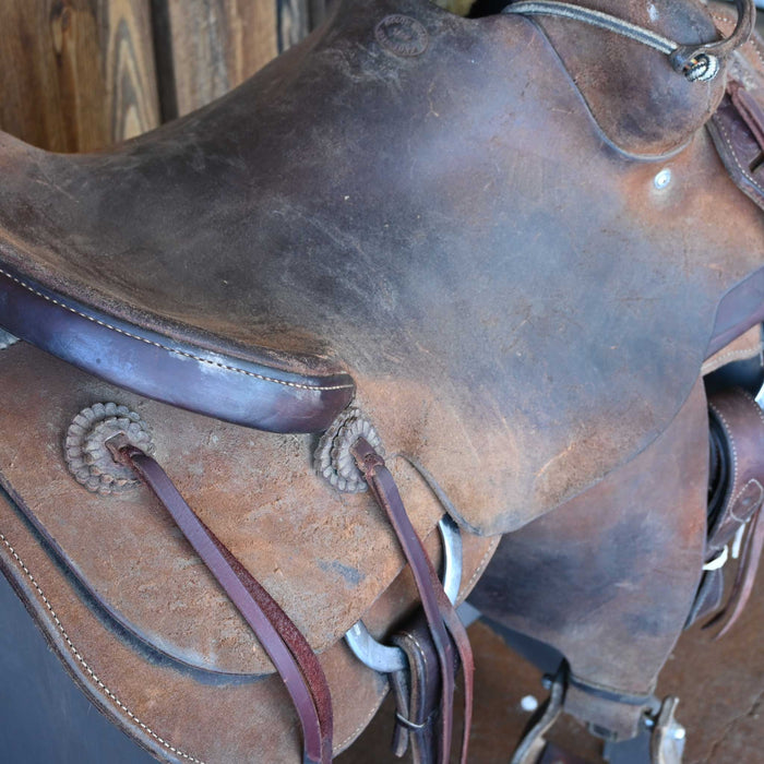 16" USED SOUTH TEXAS TACK RANCH SADDLE