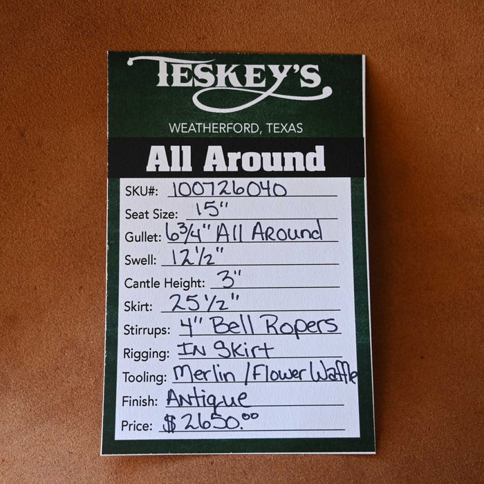 15" TESKEY'S ALL AROUND SADDLE