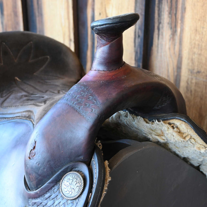 16" USED TEAM ROPING SADDLE