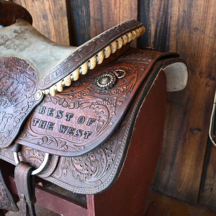 14.5" USED TWISTER TEAM ROPING SADDLE