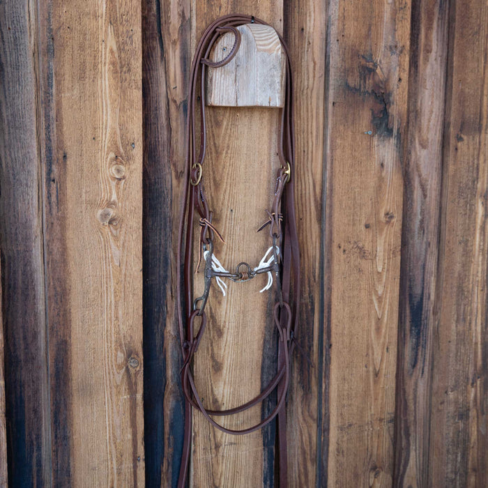 Cowpuncher Loose Port Bridle Rig w/Single Ear Headstall