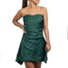 Guinevierre Strapless Emerald Mini Dress WOMEN - Clothing - Dresses Lulus