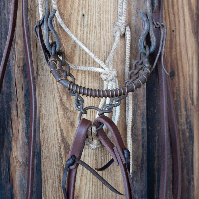 Cow Horse Supply Steel Nose SidePull Bridle Rig