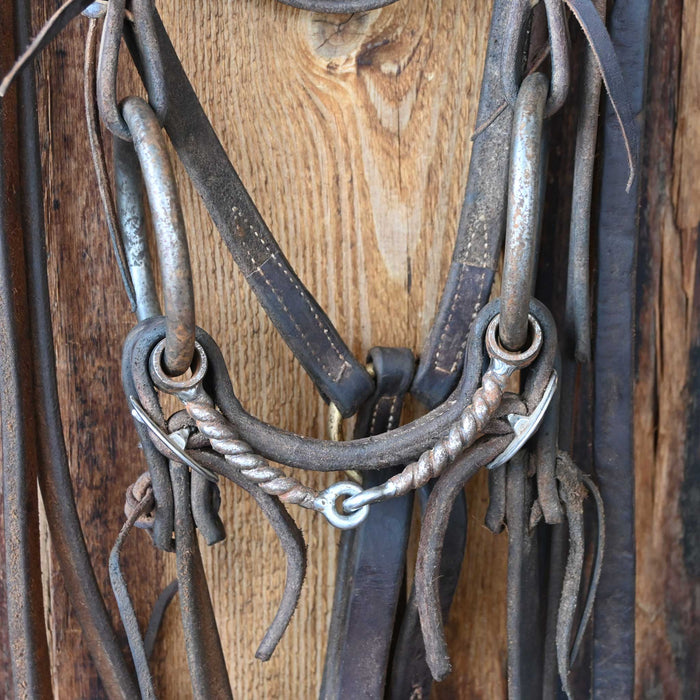 Kerry Kelley O-Ring Twisted Wire Snaffle Bridle Rig w/Martingale