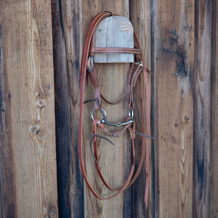 Pony O-Ring Snaffle Bridle Rig w/Browband Headstall