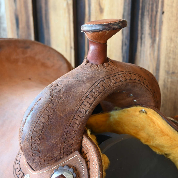15" USED CIRCLE T RANCH CUTTING SADDLE