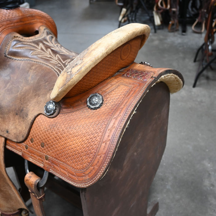 14.5" USED GRAY HEISEMIER ROPING SADDLE Saddles - Used Gary Heisemier