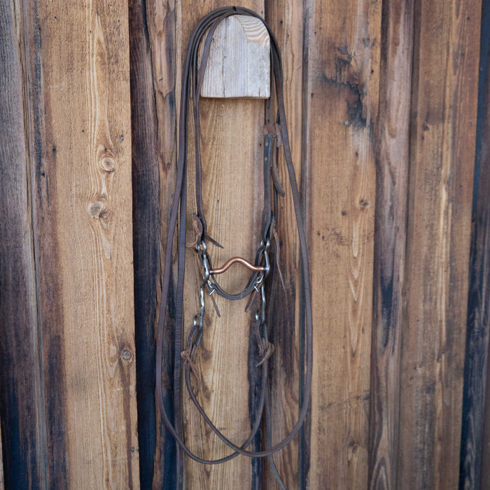 Copper Port Bridle Rig w/Split Ear Headstall