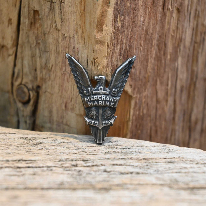 Merdchant Marine Sterling Silver Pin