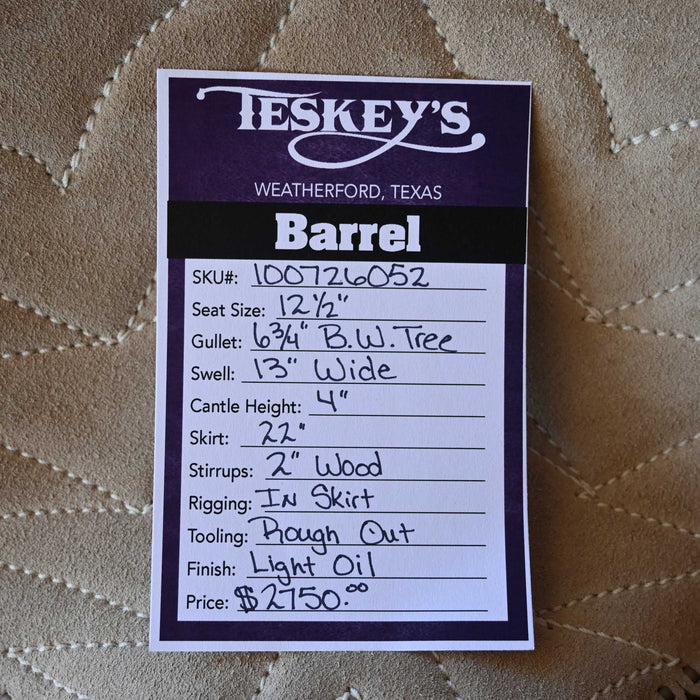 12.5" TESKEY'S BARREL SADDLE