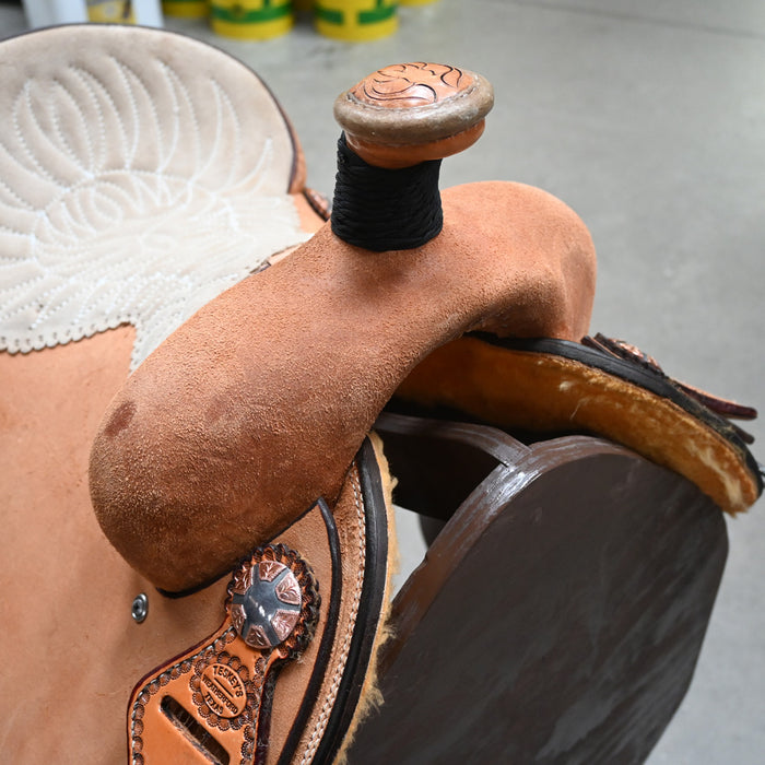 14" TESKEY'S ROPING SADDLE Saddles - New Teskey's Saddlery
