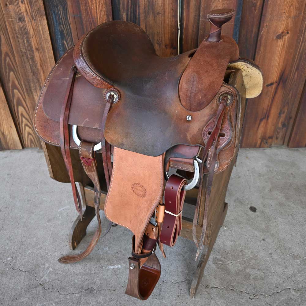 13" USED JEFF SMITH ROPING SADDLE Saddles Jeff Smith   