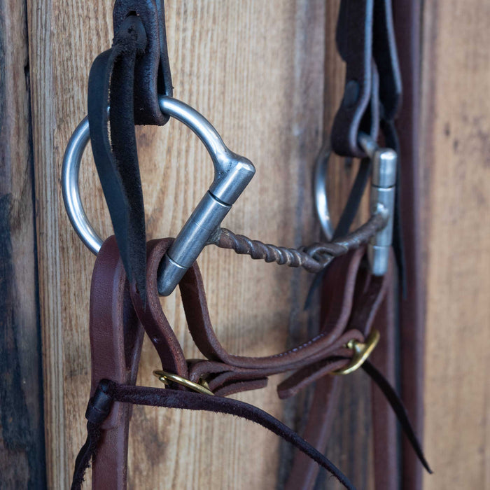 Cow Horse Supply D-Ring Twisted Wire Snaffle Bridle Rig w/All New Leather