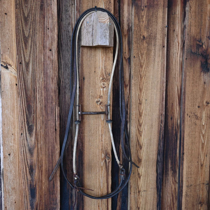 Lariat Sliding Gag Mullen Bridle Rig w/Split Ear Headstall