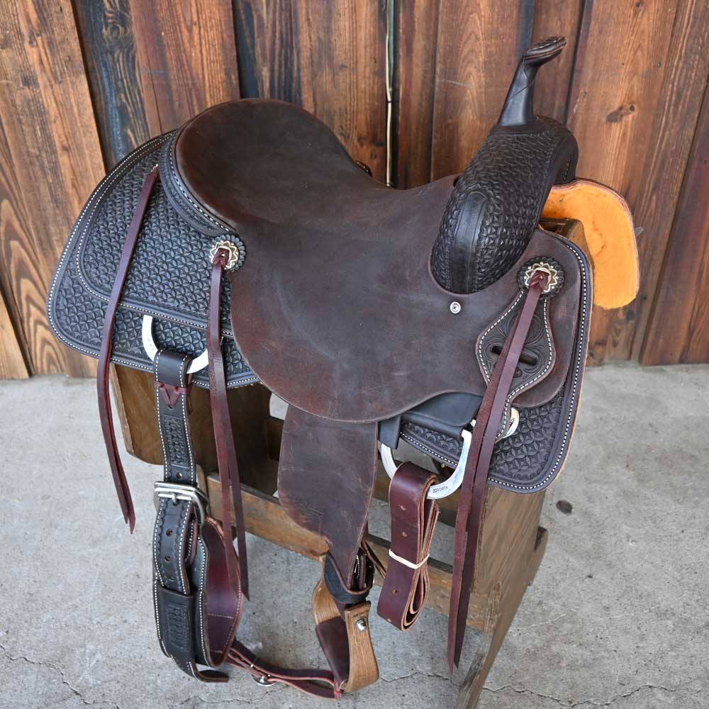 15.5" USED JEFF SMITH CUTTING SADDLE Saddles Jeff Smith   