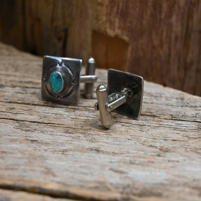 Vintage Turquoise Cuff Links