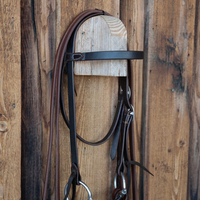Fowler D-Ring Bumpy Snaffle Bridle Rig w/All New Leather